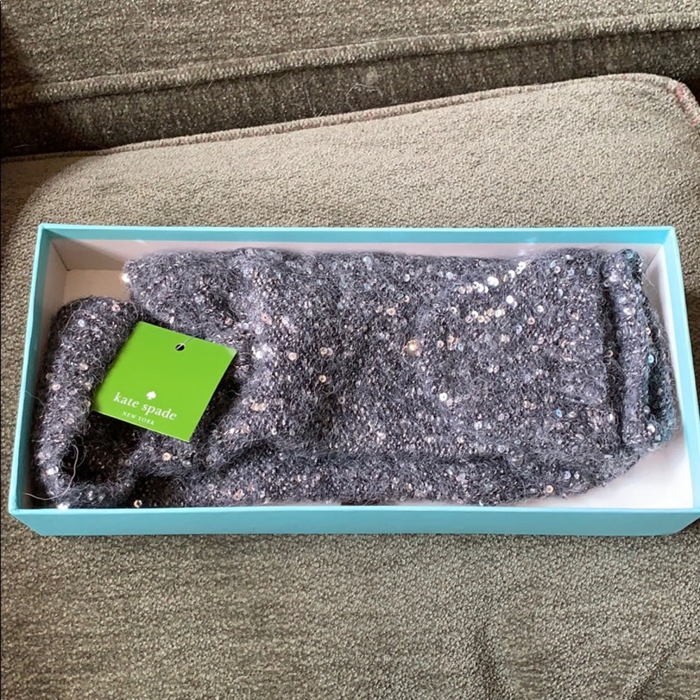 NWT Kate Spade Allover Sequin Pop Top Mitten